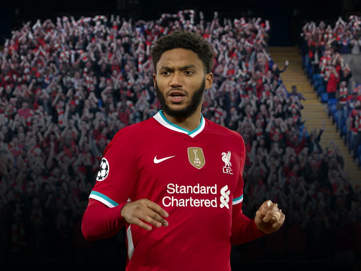 Liverpool Defender Joe Gomez in Liverpool home kit