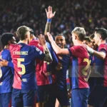 FC Barcelona fans outside Camp Nou expressing disappointment over the club's absence from the 2025 FIFA Club World Cup.